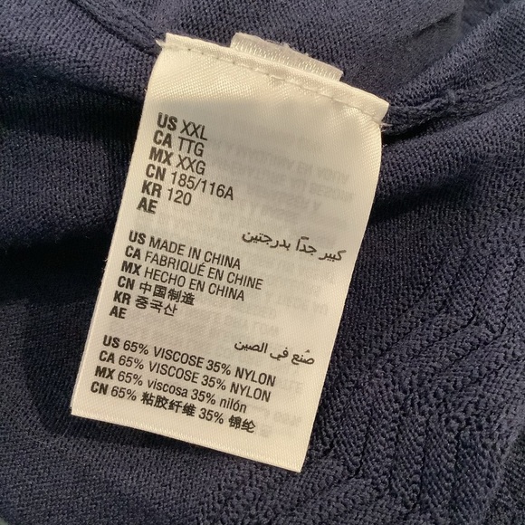 Charter Club Women's Navy Sweater Size XXL Open Front - Picture 6 of 6